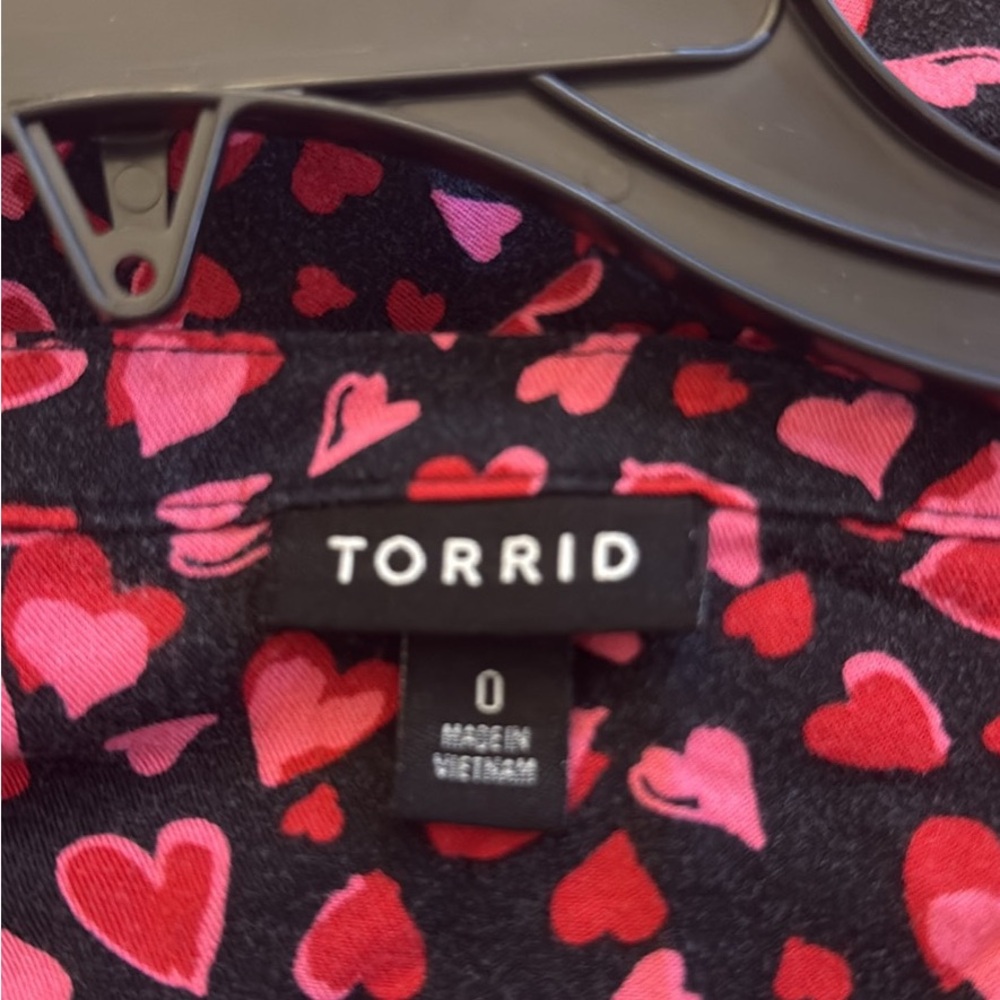 Torrid Black and Pink Heart Dress